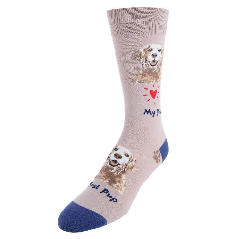 Don't Miss Out CTM® Men's My Pup Crew Novelty Socks