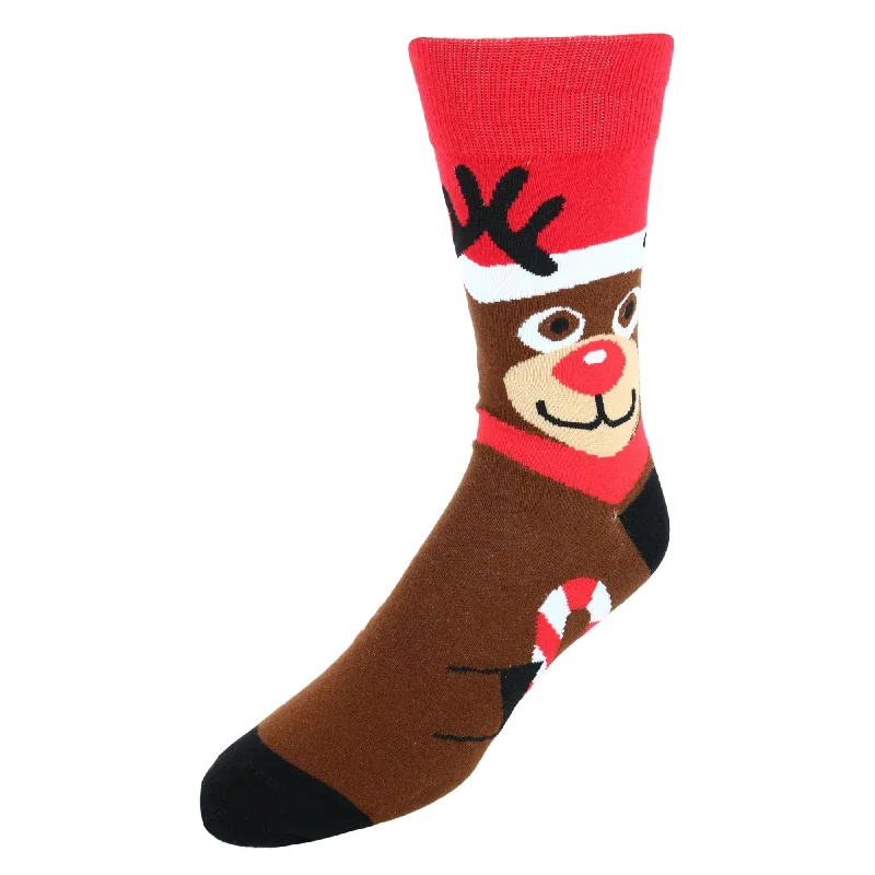 Weekend Specials Just for You CTM® Men's Rudolph Christmas Novelty Socks