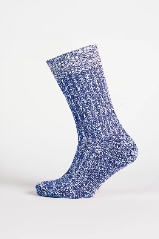 The Best Prices Cushioned Cotton Walking Sock - Royal Blue/White