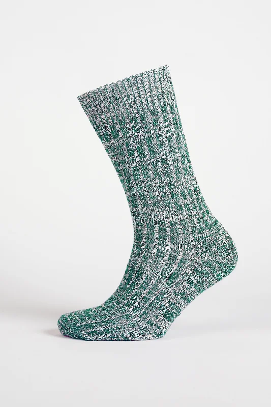 Weekend-Only Price Drops Cushioned Cotton Walking Sock - Seaweed/White