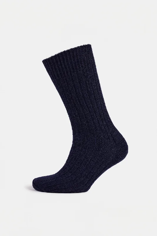 Weekend Savings Bonanza Cushioned Wool Walking Sock - Navy