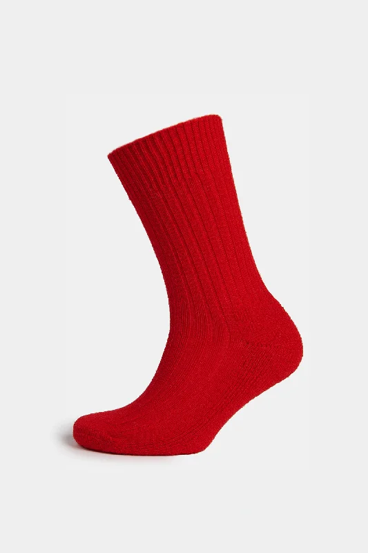 Weekend Deals That Sparkle Cushioned Wool Walking Sock - Red
