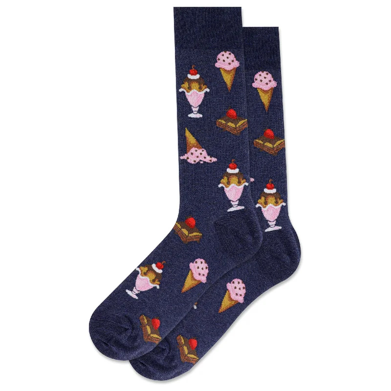 Year-End Clearance "Desserts " Crew Socks by Hot Sox - Large