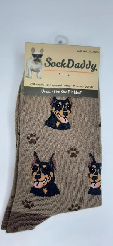 Doberman-Brown Unisex Sock-800-101