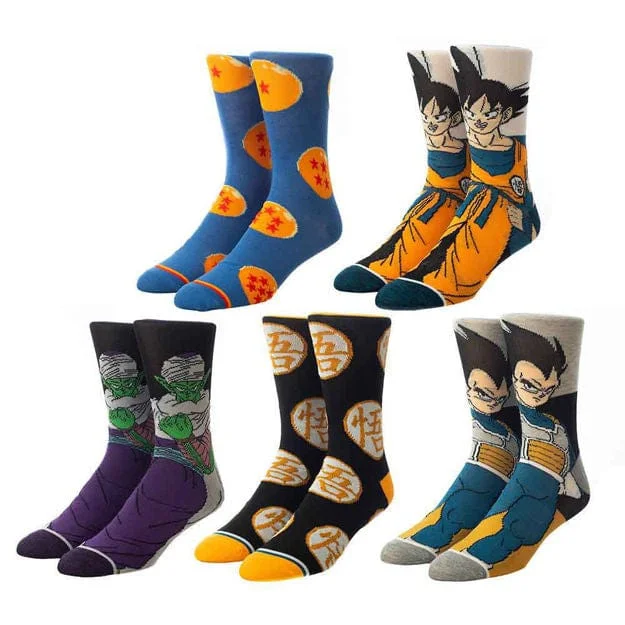 Dragon Ball Z 5 Pack of Men's Crew Socks