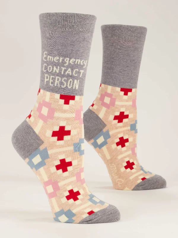 Lowest Rates Emergency Contact Person W-Crew Socks