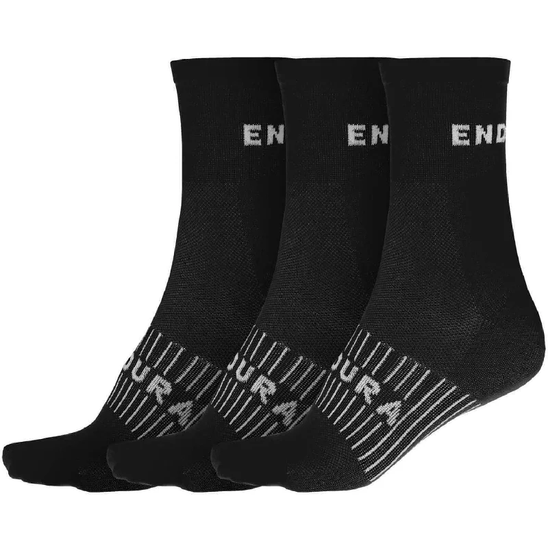 Markdown Sale Endura CoolMax Race (3 Pack) Cycling Socks - Black