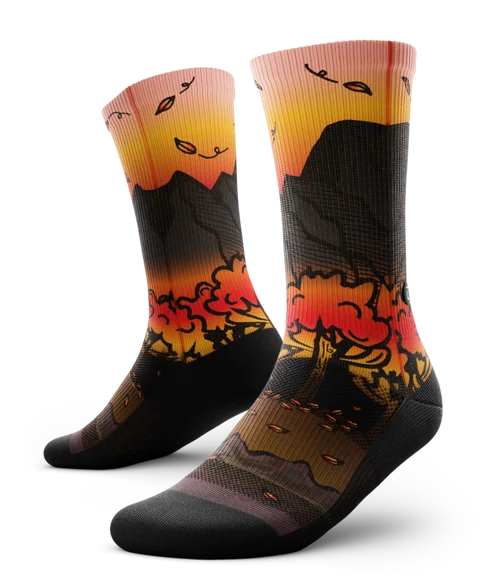 Weekend Deals That Wow "Fall Bliss" Performance Crew Running Socks by Outway