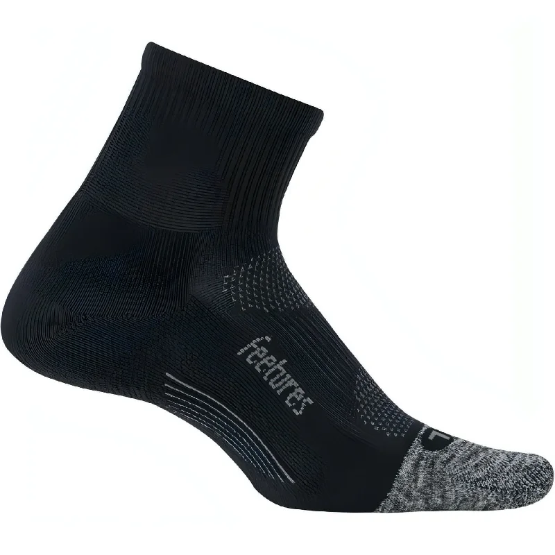 Weekend Offers That Sizzle Feetures Elite Light Cushion Quarter Running Socks - Black