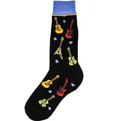 Clearance Sale Men's Sock - All Over Guitars Sock - 6880M
