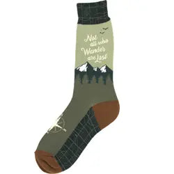 Lowest Rates Men's Sock - Not All Who Wander are Lost - 6947M