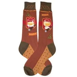 Weekend Bargains to Celebrate Men's Sock - Bourbon and Cigar - 6976M