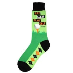 Weekend Offers That Shine Men's Sock - Eat, Sleep, Play Golf - 6979M