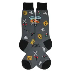 Weekend Shopping Made Better Men's Sock - Railroad - 7003M