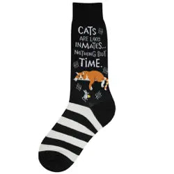 Weekend Bargains Galore Men's Sock - Cats are like Inmates - 7011M