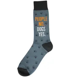 Today's Deal Men's Sock - People No - Dogs Yes - 7019M