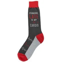 Sale Alert Men's Sock - Running Late is my Cardio - 7046M
