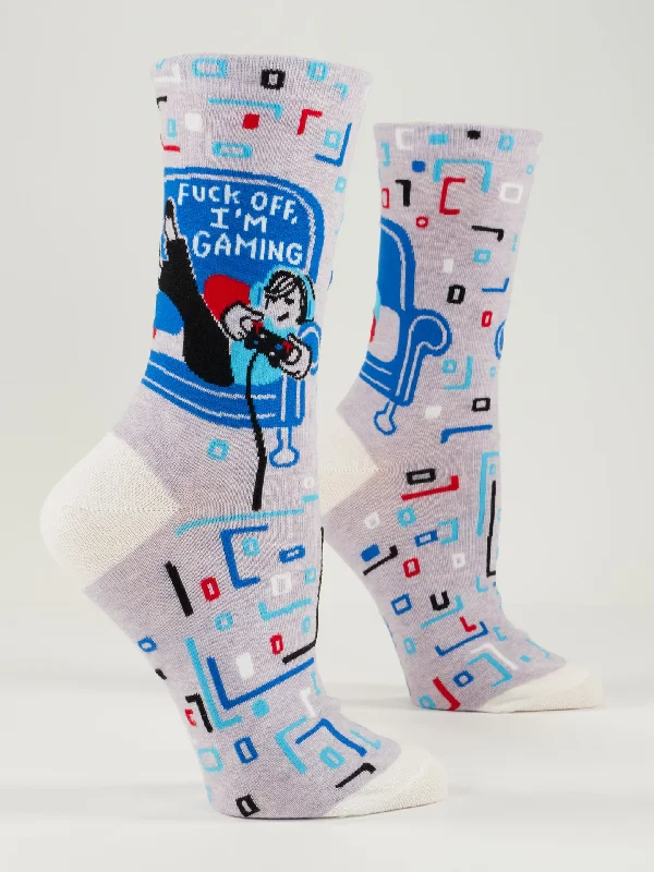 One-Day Only Fuck Off, I'm Gaming W-Crew Socks