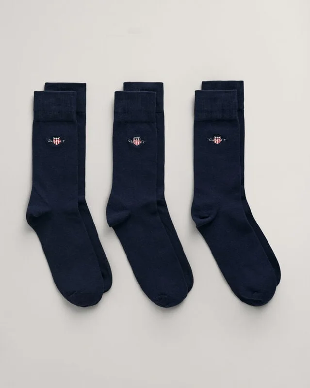 Quick Sale Gant Men's 3 Pack Shield Socks - Evening Blue
