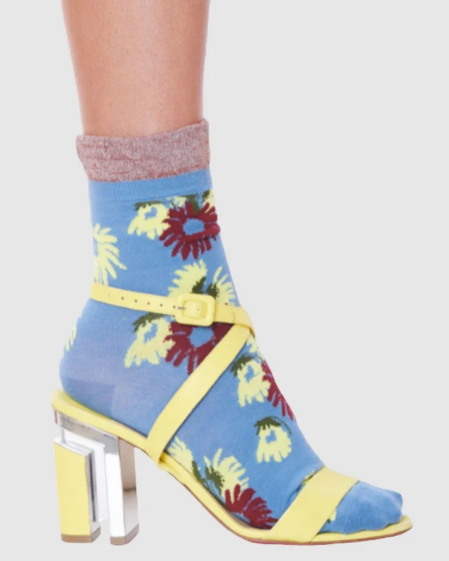Clearance Sale Garden Party Sock - Periwinkle