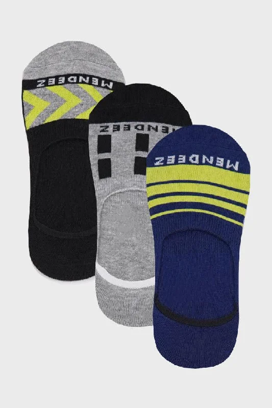 Price Slash Geometric No Show Socks - 3 Pack