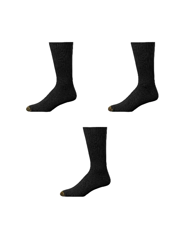 Big Savings Gold Toe Men's Fluffies Cotton Crew Socks (Pack of 3)