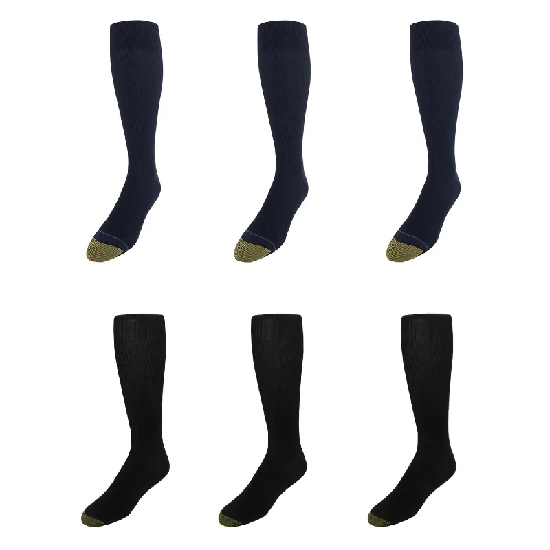 Mega Discount Gold Toe Men's Metropolitan Moisture Control OTC Socks (Pack of 6)