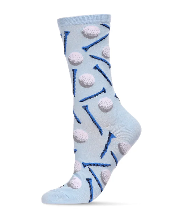 Overstock Clearance "Golf" Crew Bamboo Socks by Me Moí - Medium
