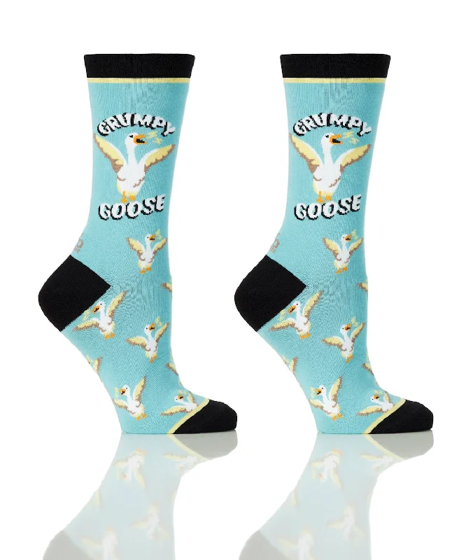 Weekend Savings Sensation "Grumpy Goose" Cotton Dress Crew Socks by YO Sox - Medium Weekend Savings Sensation "Grumpy Goose" Cotton Dress Crew Socks by YO Sox - Medium