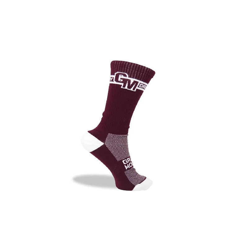 Unwind with Weekend Discounts Grumpy Monkey Skater Maroon Socks