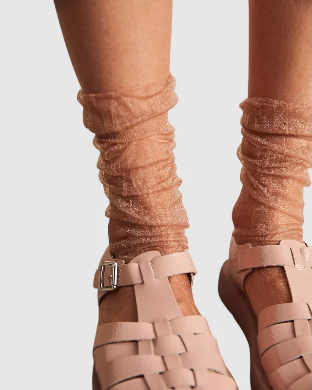 Today's Deal Halation Sheer Sock - Mango