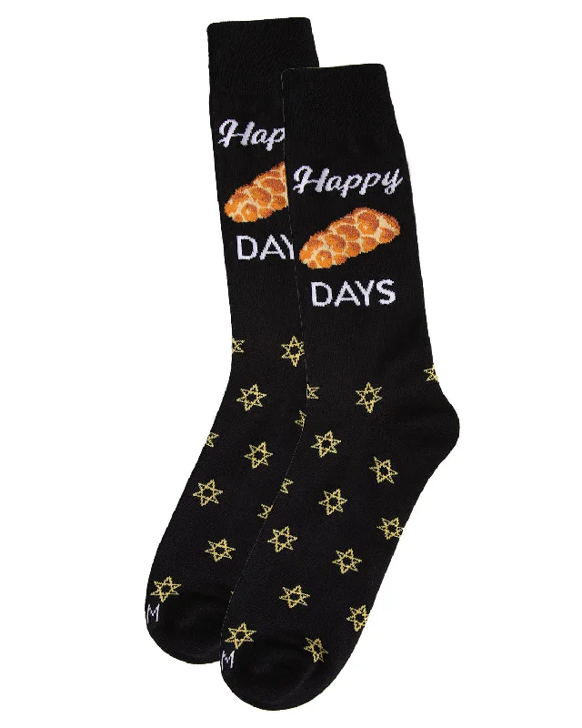 "Happy Challah-Days" Crew Bamboo Socks by Me Moí