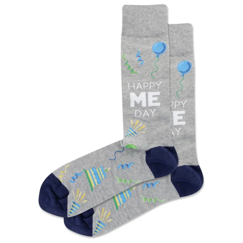 Weekend Bargains to Cherish Happy Me Day Men's Crew Socks
