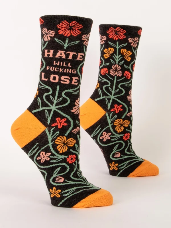 Mega Sale Hate Will Fucking Lose W-Crew Socks
