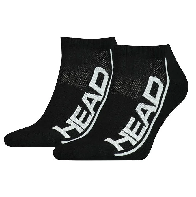 Big Deal Head Performance Sneaker Socks 2 Pack Black White