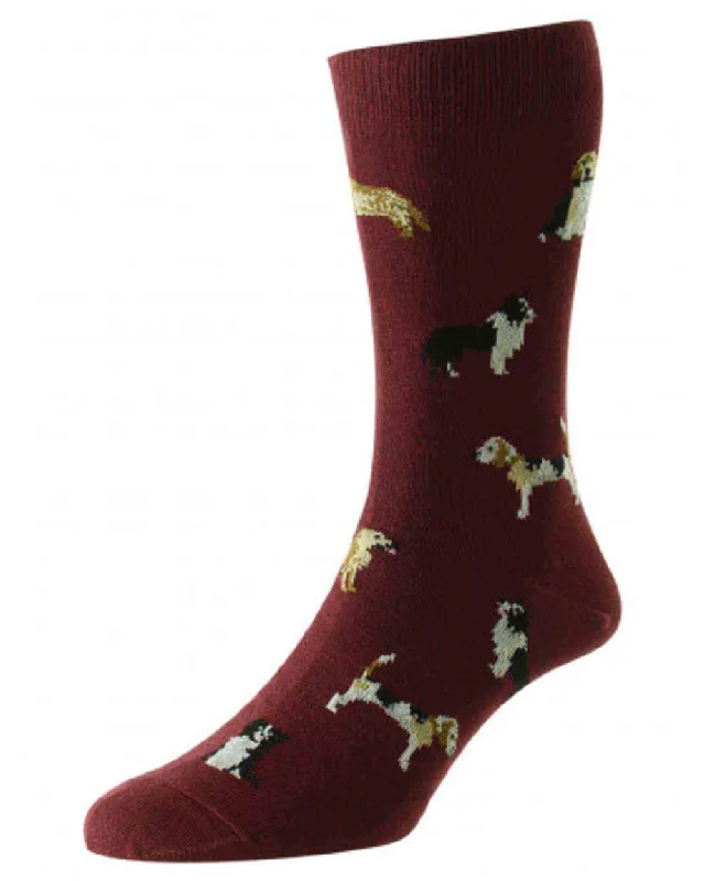 Make Your Weekend Count with Savings HJ Hall Mens Country Dogs Motif Cotton Rich Socks