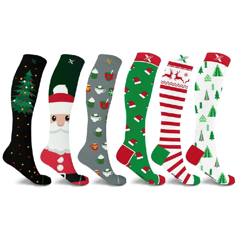 Weekend Deal Holiday Collection Compression Socks (6-Pairs)