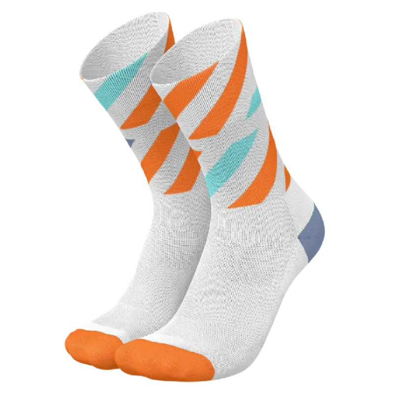 Weekend Offers That Sizzle Incylence - Running Platforms Long Sock - White Orange