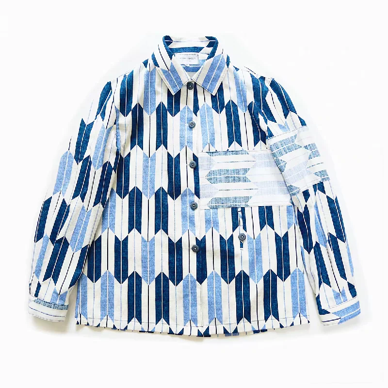 Indigo Arrow Pattern Shirt