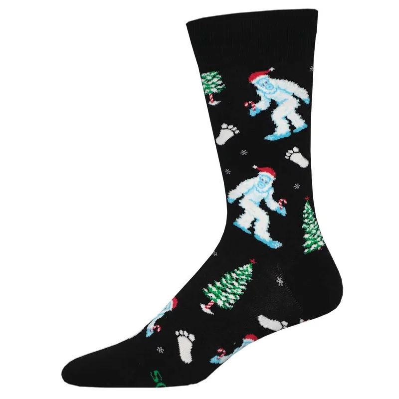 Now or Never Is it Christmas Yeti? Men's Crew Socks