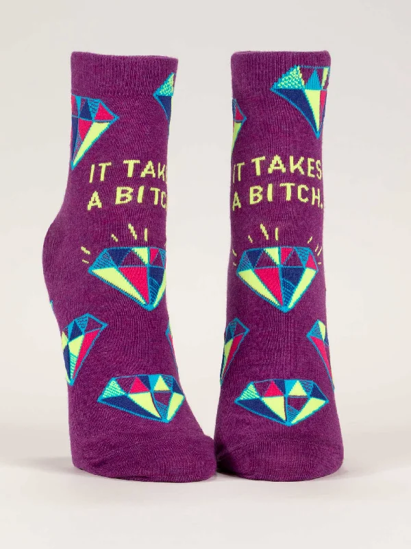 Super Bargain It Takes A Bitch W-Ankle Socks