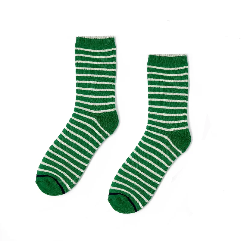 Japanese Thick Green Stripe Socks