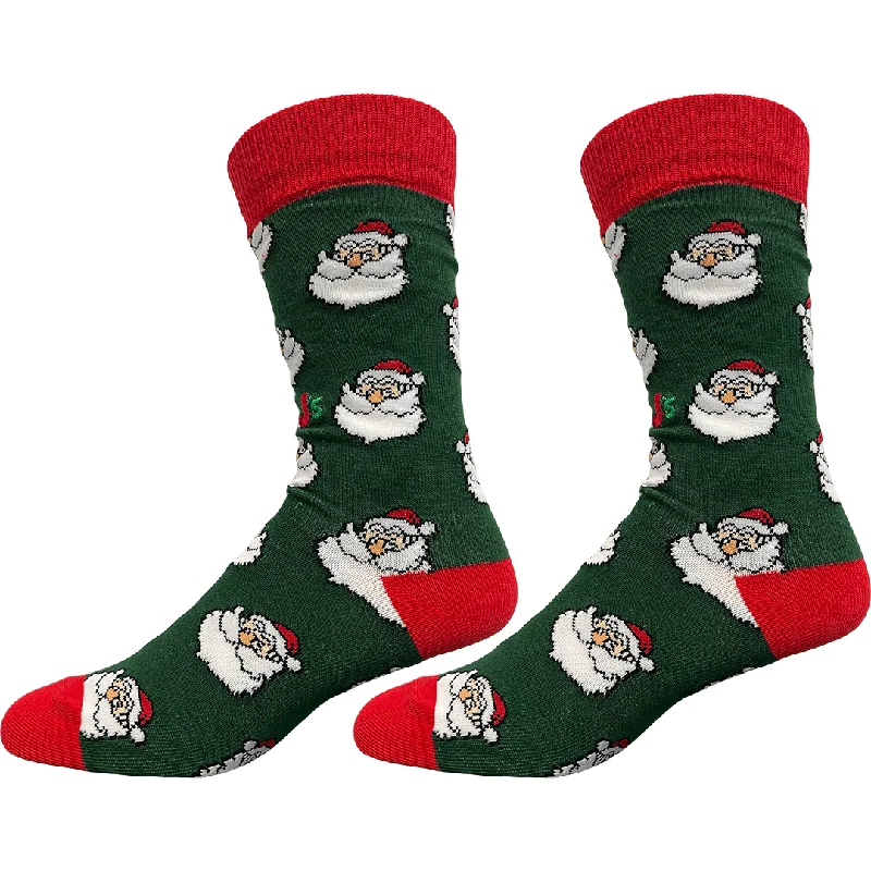 Half Price Jolly Santa Men's Crew Socks