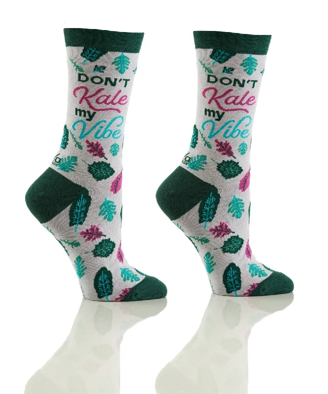 Weekend Deals That Dazzle "Kale My Vibe" Cotton Dress Crew Socks by YO Sox - Medium Weekend Deals That Dazzle "Kale My Vibe" Cotton Dress Crew Socks by YO Sox - Medium