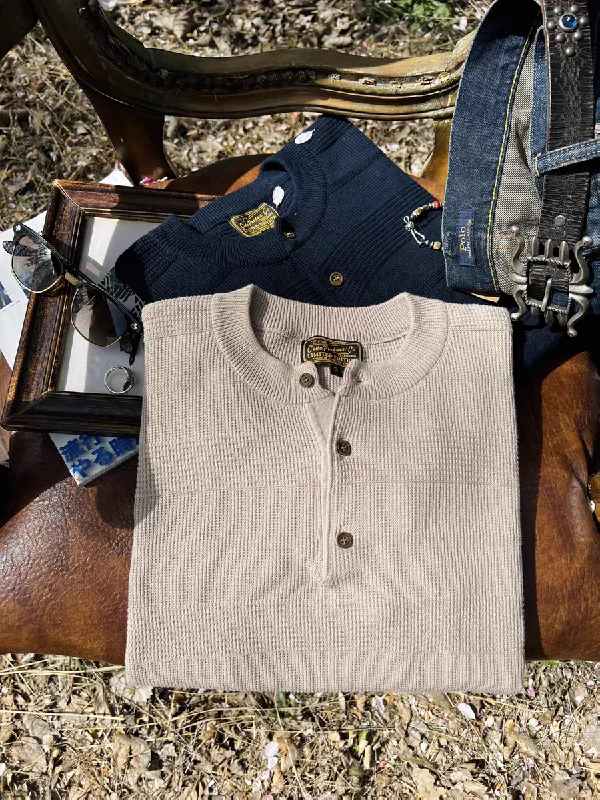 Crazy Deal Kaze - Knitted Henly Collar Shirt