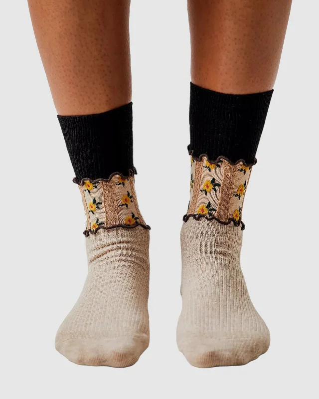 Closeout Deal La Boheme Socks - Black/Ivory