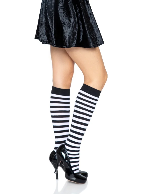 Super Deal LEG AVENUE 5577 PIPPI STRIPED KNEE HIGH SOCKS