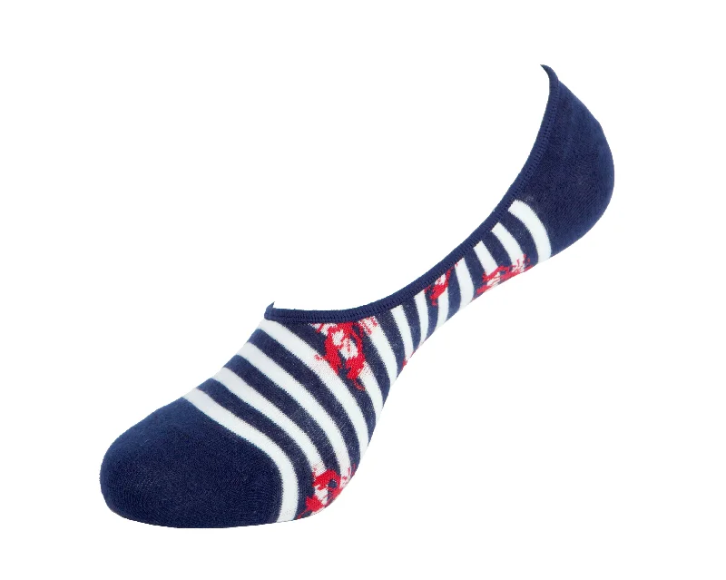 Lobster Stripe-No Show Sock