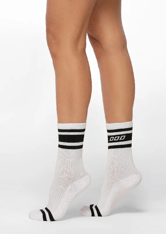 Price Drop Lorna Jane Li Retro Crew Sock - White/Black