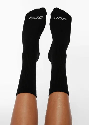 Weekend Savings Sensation Lorna Jane Merino Wool Blend Quarter Crew Sock - Black